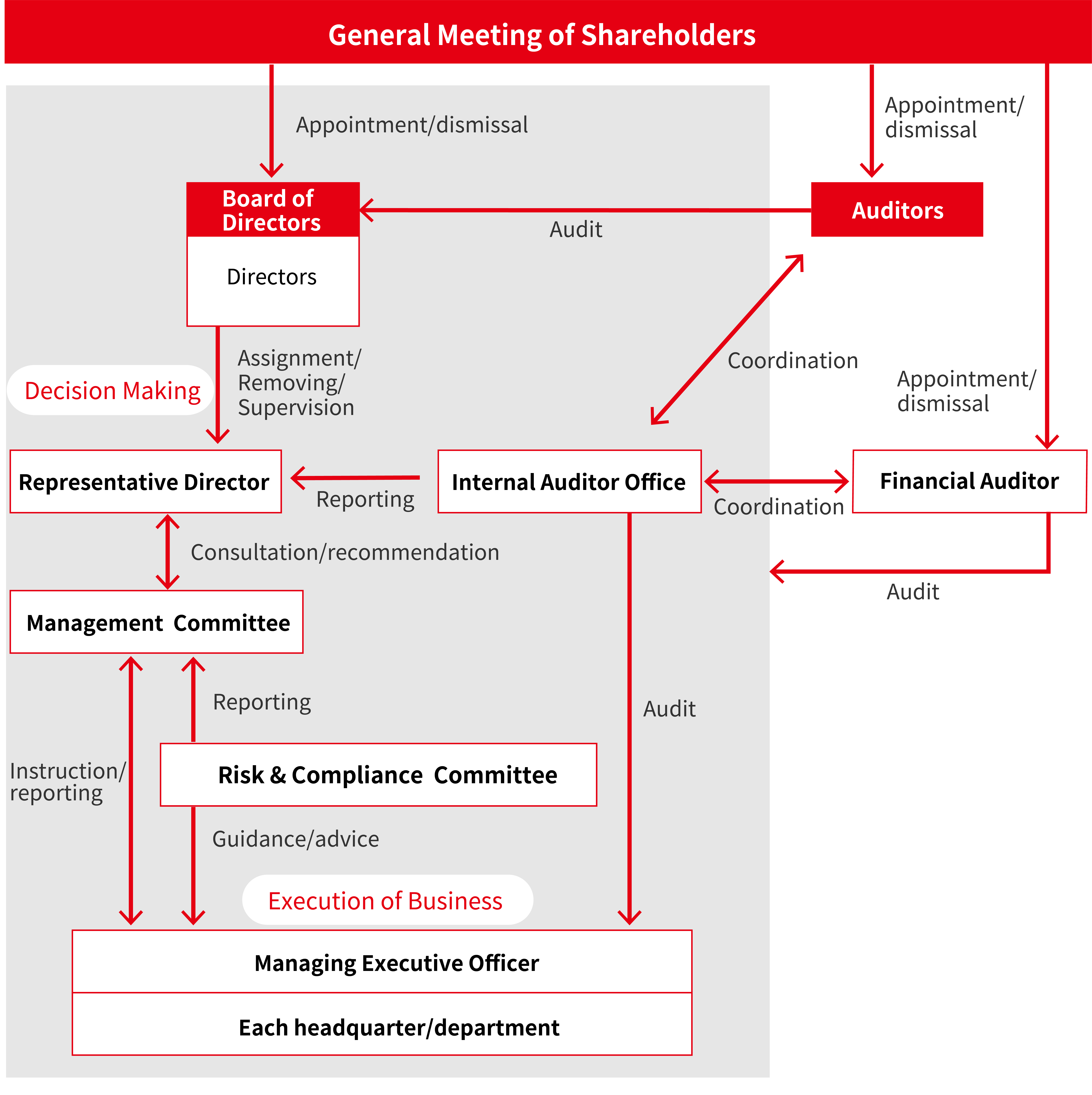 Governance structure diagram