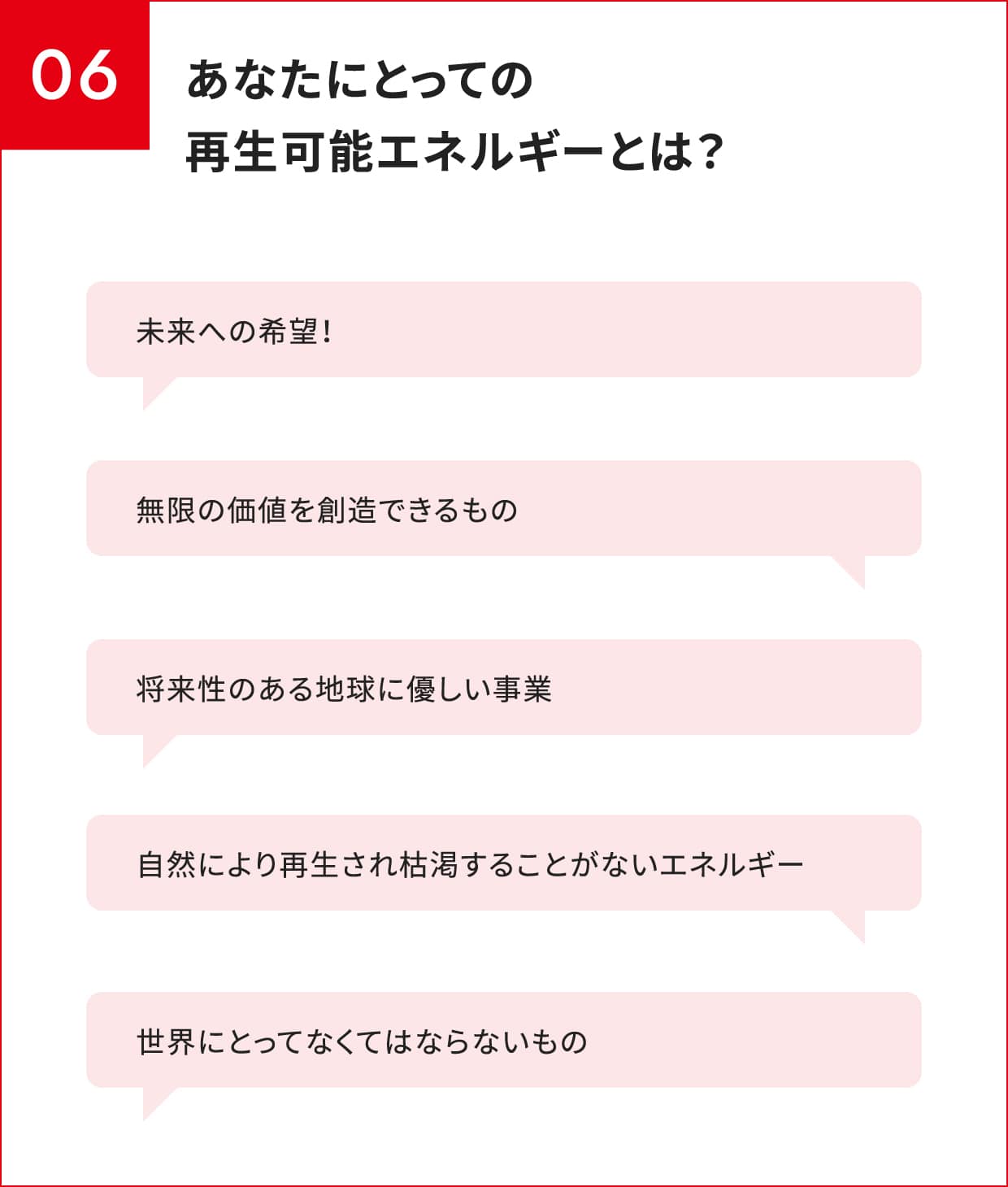 あなたにとっての再生可能エネルギーとは？